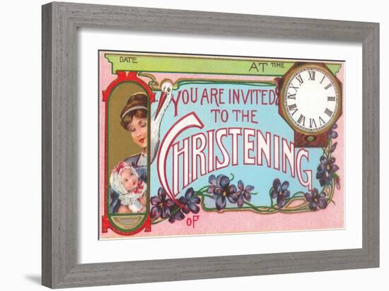 Christening Invitation-null-Framed Art Print