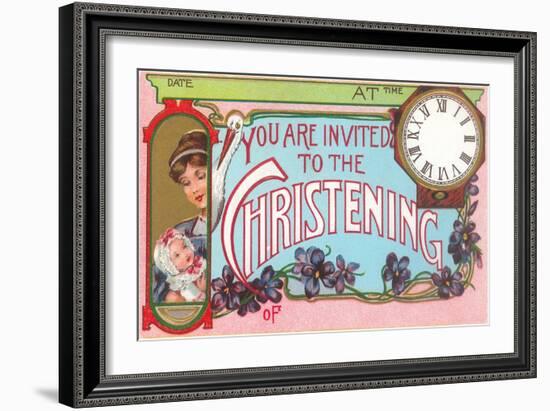Christening Invitation-null-Framed Art Print
