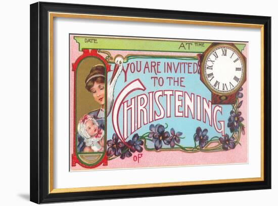 Christening Invitation-null-Framed Art Print