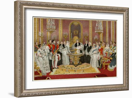 Christening of Infant Princess Vicky-null-Framed Art Print