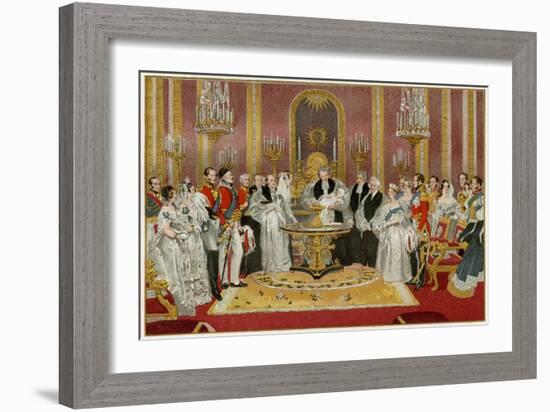 Christening of Infant Princess Vicky-null-Framed Art Print