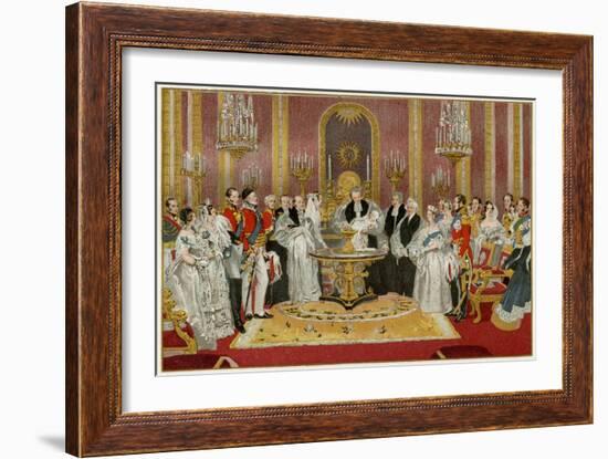 Christening of Infant Princess Vicky-null-Framed Art Print