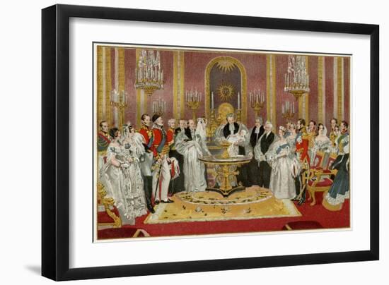 Christening of Infant Princess Vicky-null-Framed Art Print