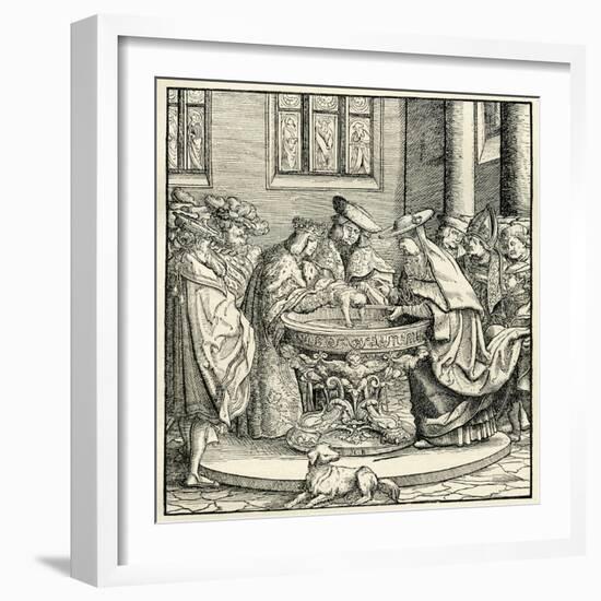 Christening of Maximilian I-Hans Burgkmair-Framed Giclee Print