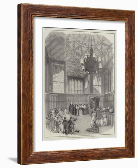 Christening of Prince Alfred, in the Private Chapel, Windsor Castle-null-Framed Giclee Print