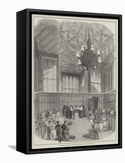 Christening of Prince Alfred, in the Private Chapel, Windsor Castle-null-Framed Premier Image Canvas