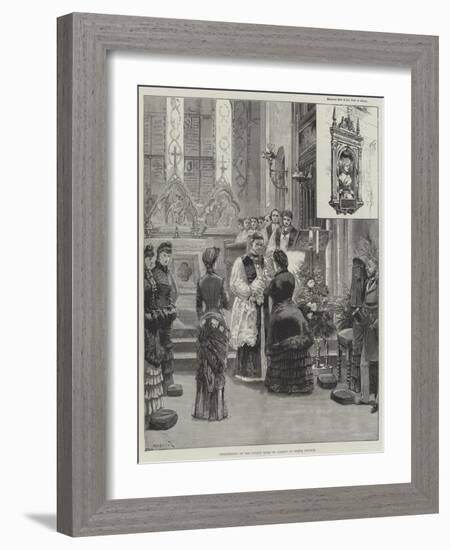 Christening of the Infant Duke of Albany at Esher Church-William Heysham Overend-Framed Giclee Print