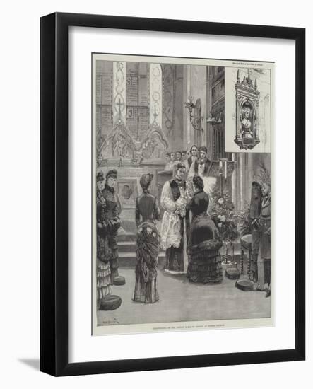 Christening of the Infant Duke of Albany at Esher Church-William Heysham Overend-Framed Giclee Print