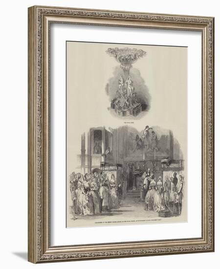 Christening of the Infant Prince Arthur, in the Royal Chapel, at Buckingham Palace-null-Framed Giclee Print