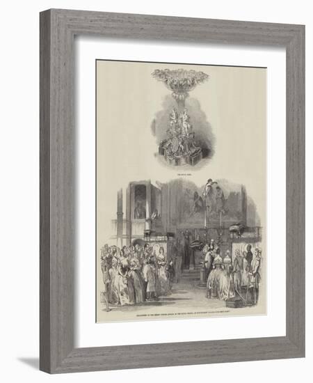 Christening of the Infant Prince Arthur, in the Royal Chapel, at Buckingham Palace-null-Framed Giclee Print