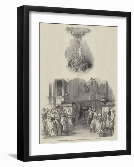Christening of the Infant Prince Arthur, in the Royal Chapel, at Buckingham Palace-null-Framed Giclee Print