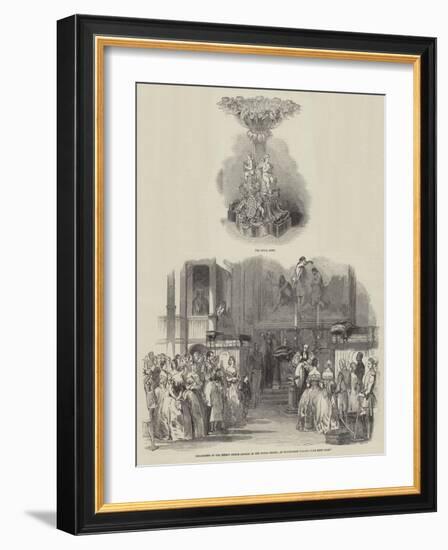 Christening of the Infant Prince Arthur, in the Royal Chapel, at Buckingham Palace-null-Framed Giclee Print