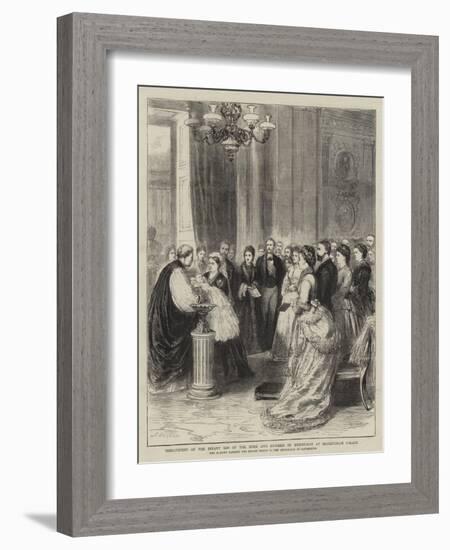 Christening of the Infant Son of the Duke and Duchess of Edinburgh at Buckingham Palace-Godefroy Durand-Framed Giclee Print