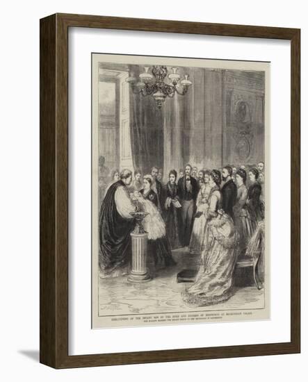 Christening of the Infant Son of the Duke and Duchess of Edinburgh at Buckingham Palace-Godefroy Durand-Framed Giclee Print