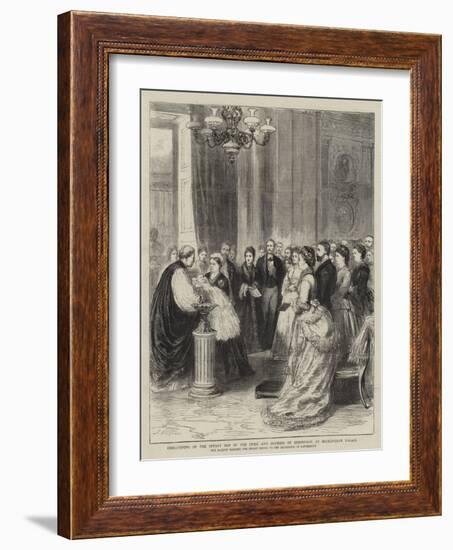 Christening of the Infant Son of the Duke and Duchess of Edinburgh at Buckingham Palace-Godefroy Durand-Framed Giclee Print