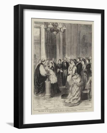 Christening of the Infant Son of the Duke and Duchess of Edinburgh at Buckingham Palace-Godefroy Durand-Framed Giclee Print