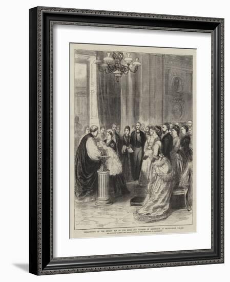 Christening of the Infant Son of the Duke and Duchess of Edinburgh at Buckingham Palace-Godefroy Durand-Framed Giclee Print