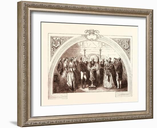 Christening of the Prince of Wales at St. George's Chapel, Windsor, January 25, 1842. Uk-null-Framed Giclee Print