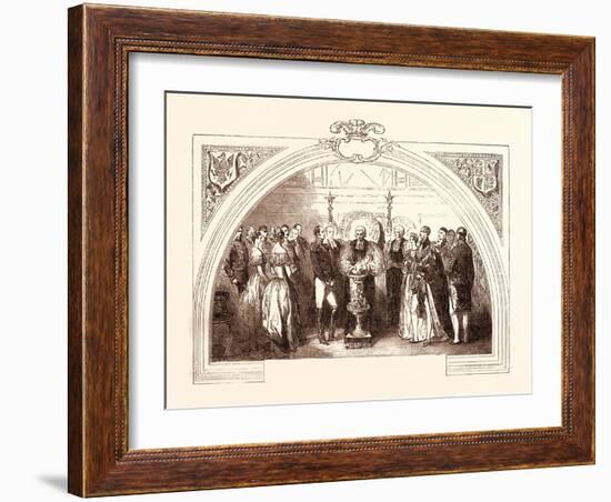 Christening of the Prince of Wales at St. George's Chapel, Windsor, January 25, 1842. Uk-null-Framed Giclee Print