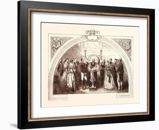 Christening of the Prince of Wales at St. George's Chapel, Windsor, January 25, 1842. Uk-null-Framed Giclee Print