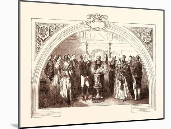 Christening of the Prince of Wales at St. George's Chapel, Windsor, January 25, 1842. Uk-null-Mounted Giclee Print