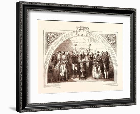 Christening of the Prince of Wales at St. George's Chapel, Windsor, January 25, 1842. Uk-null-Framed Giclee Print