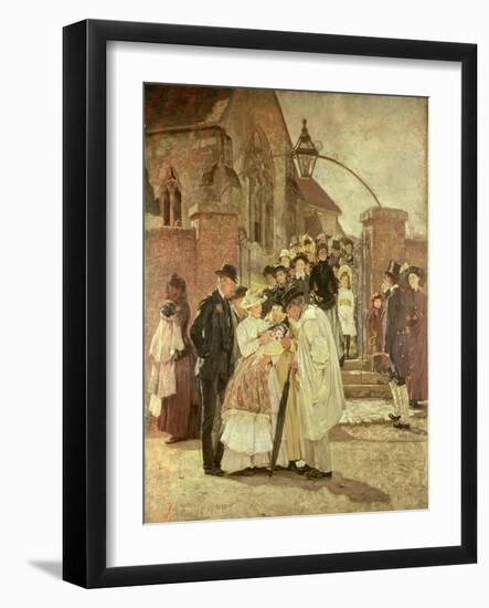 Christening Sunday (South Harting, Sussex) 1887-James Charles-Framed Giclee Print