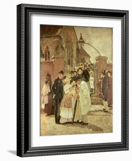 Christening Sunday (South Harting, Sussex) 1887-James Charles-Framed Giclee Print