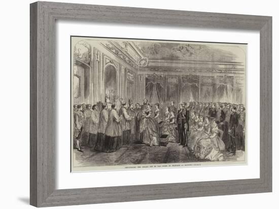 Christening the Infant Son of the Count of Flanders at Brussels-null-Framed Giclee Print