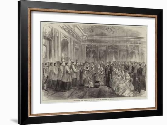 Christening the Infant Son of the Count of Flanders at Brussels-null-Framed Giclee Print