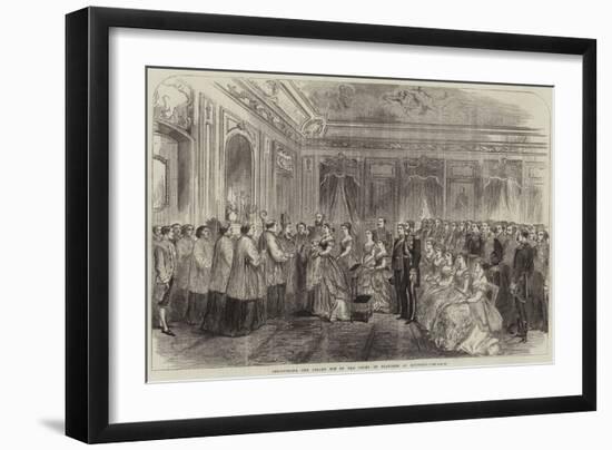 Christening the Infant Son of the Count of Flanders at Brussels-null-Framed Giclee Print