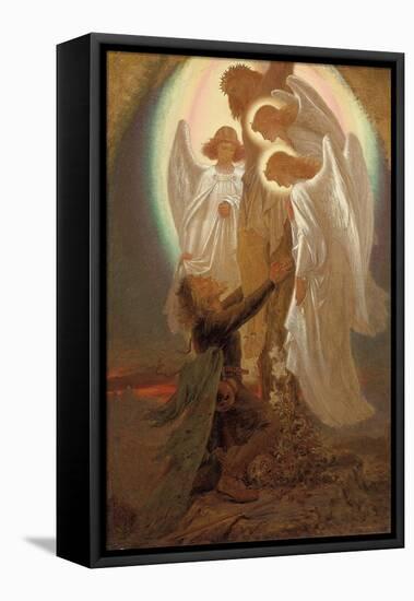 Christian at the Foot of the Cross-Sir Joseph Noel Paton-Framed Premier Image Canvas