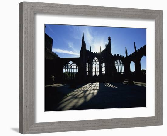 Christian Cathedral Ruins, Coventry, Warwickshire, West Midlands, England, UK-Neale Clarke-Framed Photographic Print