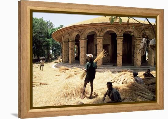 Christian Church of Narga Selassie, Island of Dek, Lake Tana, Gondar Region, Ethiopia, Africa-Bruno Barbier-Framed Premier Image Canvas