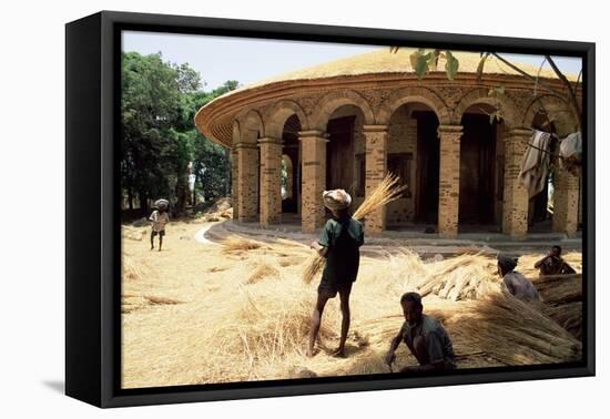 Christian Church of Narga Selassie, Island of Dek, Lake Tana, Gondar Region, Ethiopia, Africa-Bruno Barbier-Framed Premier Image Canvas