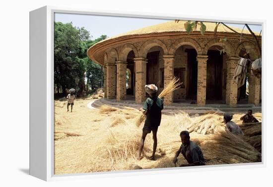 Christian Church of Narga Selassie, Island of Dek, Lake Tana, Gondar Region, Ethiopia, Africa-Bruno Barbier-Framed Premier Image Canvas