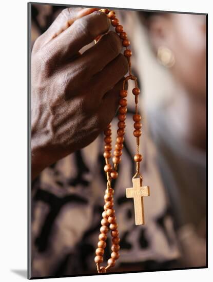 Christian Couple Praying, Togoville, Togo, West Africa, Africa-null-Mounted Photographic Print