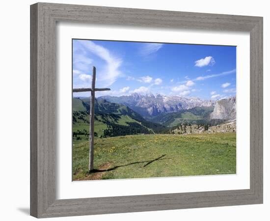 Christian Crosses Dominate Most Prominent Peaks in Alps, 2244M, Alto Adige-Richard Nebesky-Framed Photographic Print