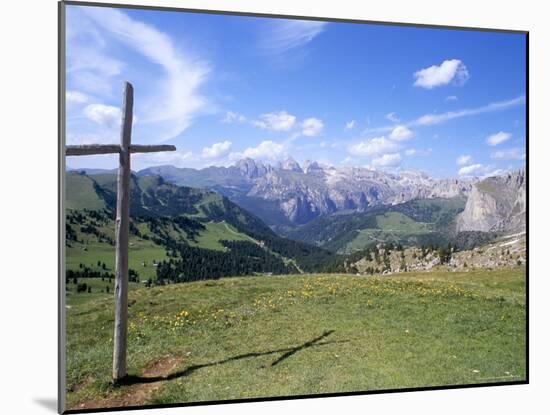 Christian Crosses Dominate Most Prominent Peaks in Alps, 2244M, Alto Adige-Richard Nebesky-Mounted Photographic Print