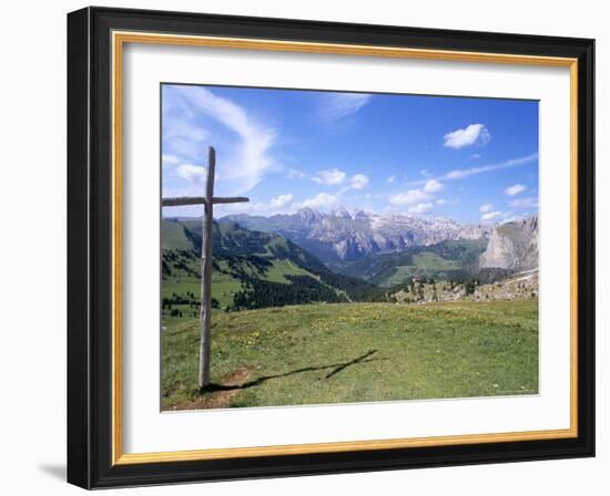 Christian Crosses Dominate Most Prominent Peaks in Alps, 2244M, Alto Adige-Richard Nebesky-Framed Photographic Print