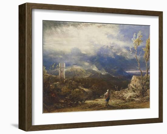 Christian Descending into the Valley of Humiliation (From 'The Pilgrim's Progress')-Samuel Palmer-Framed Giclee Print