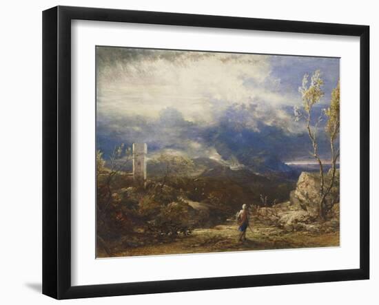 Christian Descending into the Valley of Humiliation (From 'The Pilgrim's Progress')-Samuel Palmer-Framed Giclee Print