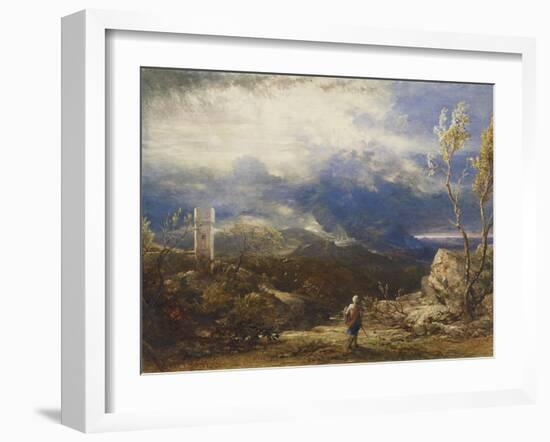 Christian Descending into the Valley of Humiliation (From 'The Pilgrim's Progress')-Samuel Palmer-Framed Giclee Print