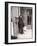 Christian Dior's Successor Yves Saint Laurent Standing Alone After Attending Dior's Funeral-Loomis Dean-Framed Photographic Print