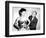 Christian Dior with Model Dorothy Emms, 1952-null-Framed Photographic Print