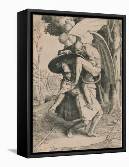 Christian Fights Apollyon, C1916-William Strang-Framed Premier Image Canvas