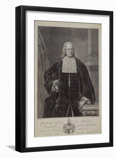 Christian Gabriel Schroder, 1764 (Engraving)-Jacobus Houbraken-Framed Giclee Print