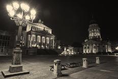 Reichstag Building at Night, Government District Berlin, 'Jakob-Kaiser-Haus'-Christian Hikade-Framed Photographic Print