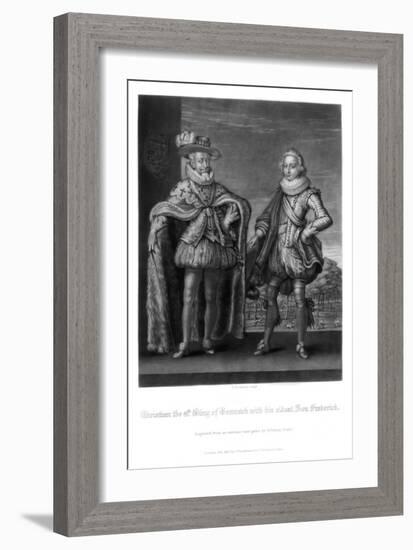 Christian Iv, King of Denmark, with His Eldest Son Frederick-Robert Dunkarton-Framed Giclee Print