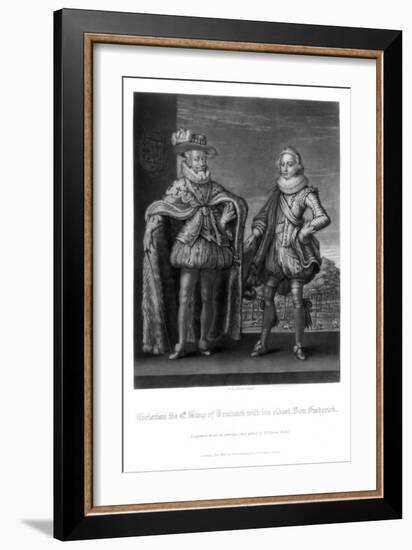 Christian Iv, King of Denmark, with His Eldest Son Frederick-Robert Dunkarton-Framed Giclee Print